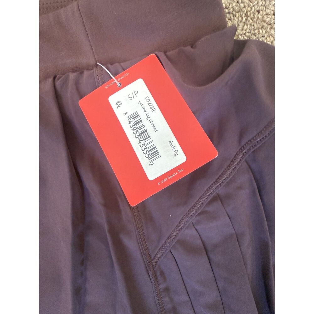 NWT Spanx The Get Moving Pleated Active Skort Dark Fig Purple Women’s Size Small - Picture 4 of 8